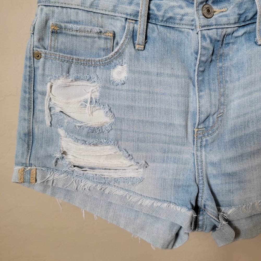 Abercrombie & Fitch Distressed Cutoff Denim Jean Shorts - Picture 4 of 14
